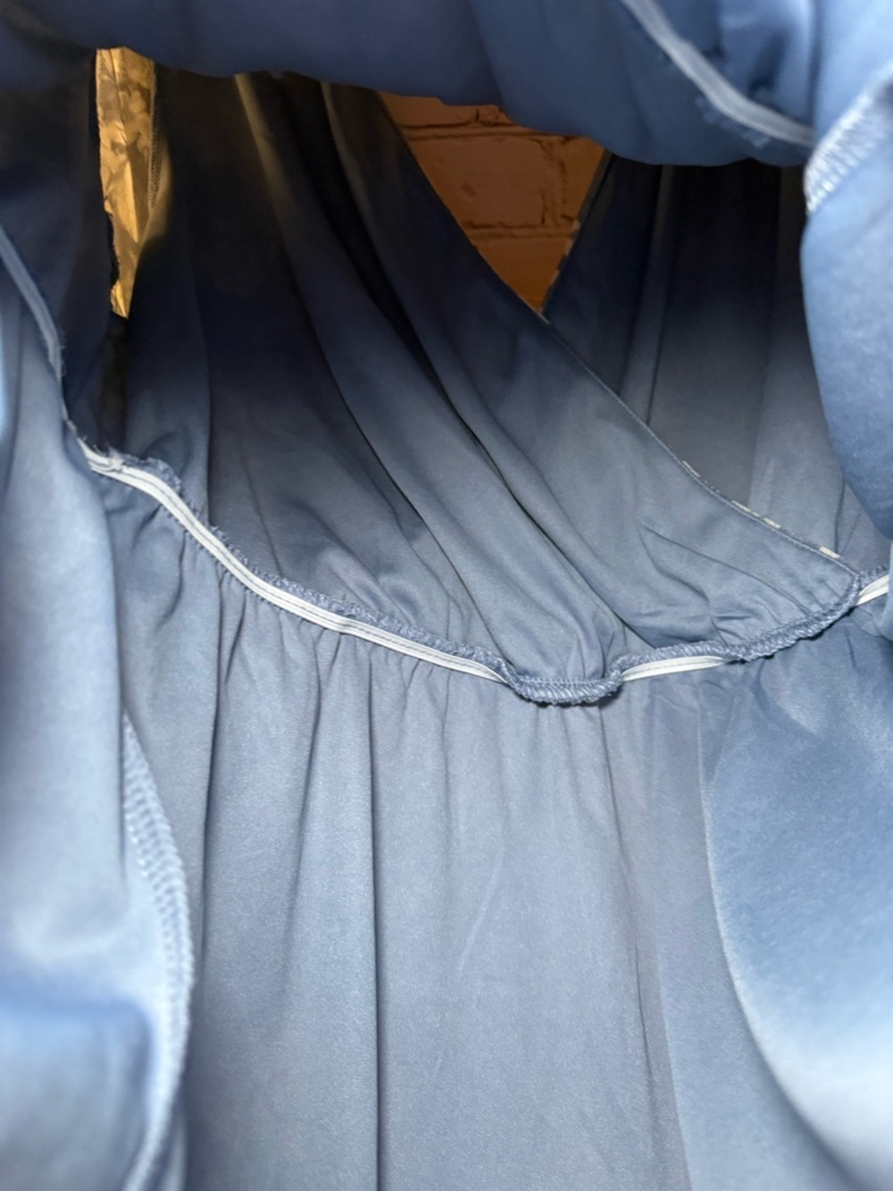 Inspired Hearts Blue and White Floral Wrap Midi Dress - Picture 11 of 12